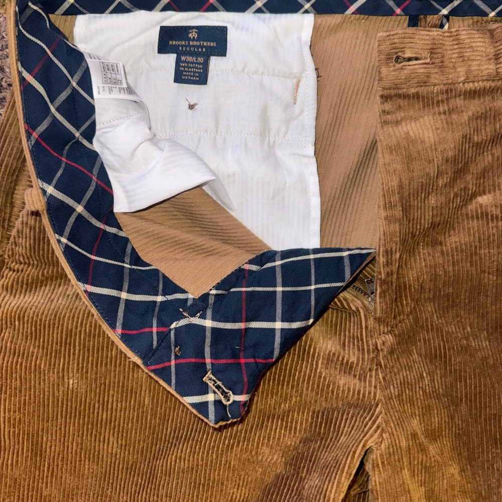 Brooks Brothers Snuff Wide Wale Corduroy Pants